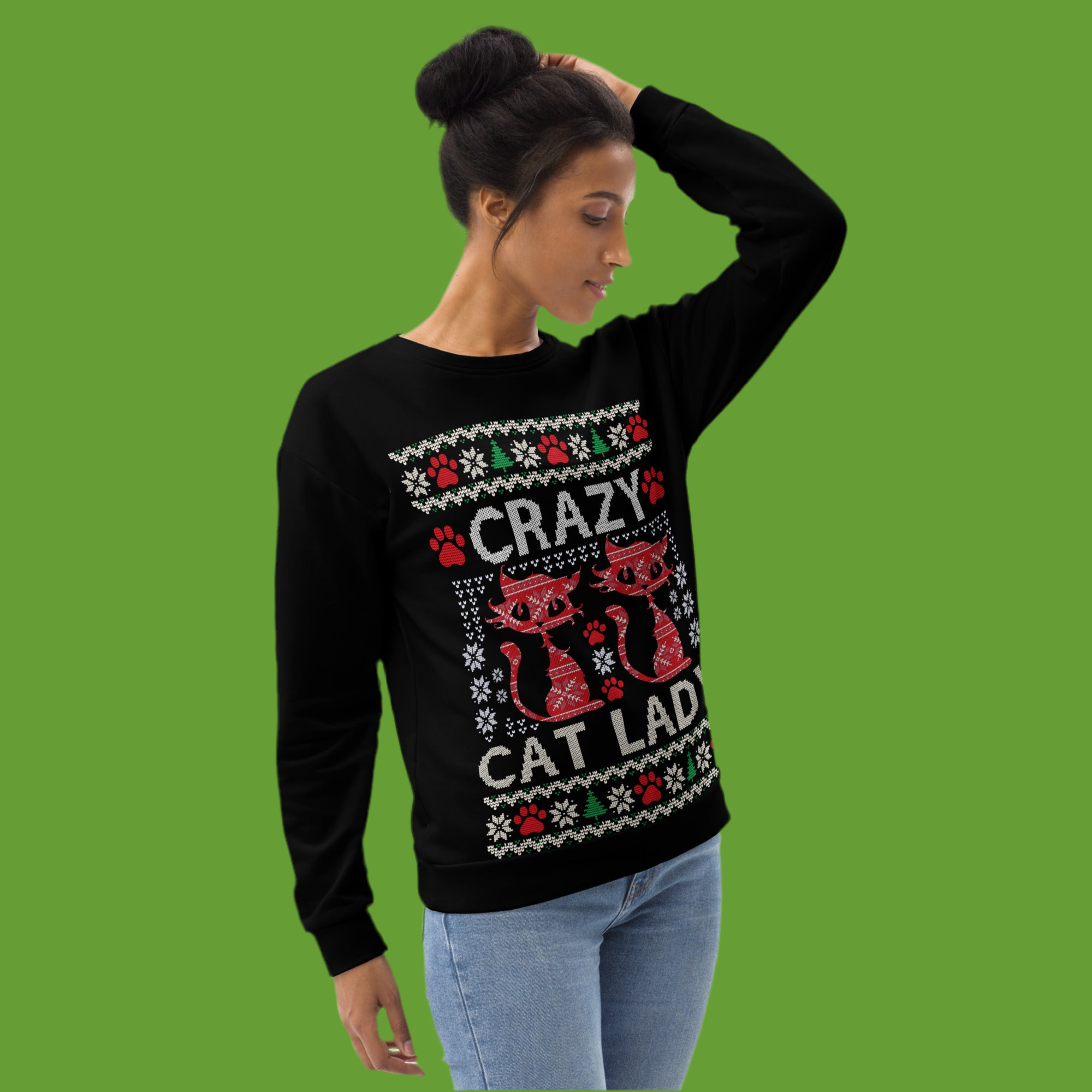 Crazy Cat Lady Christmas Sweatshirt